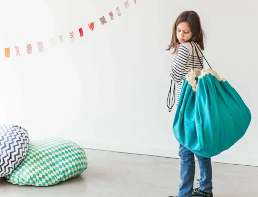 Play & Go game bag print diamonds green