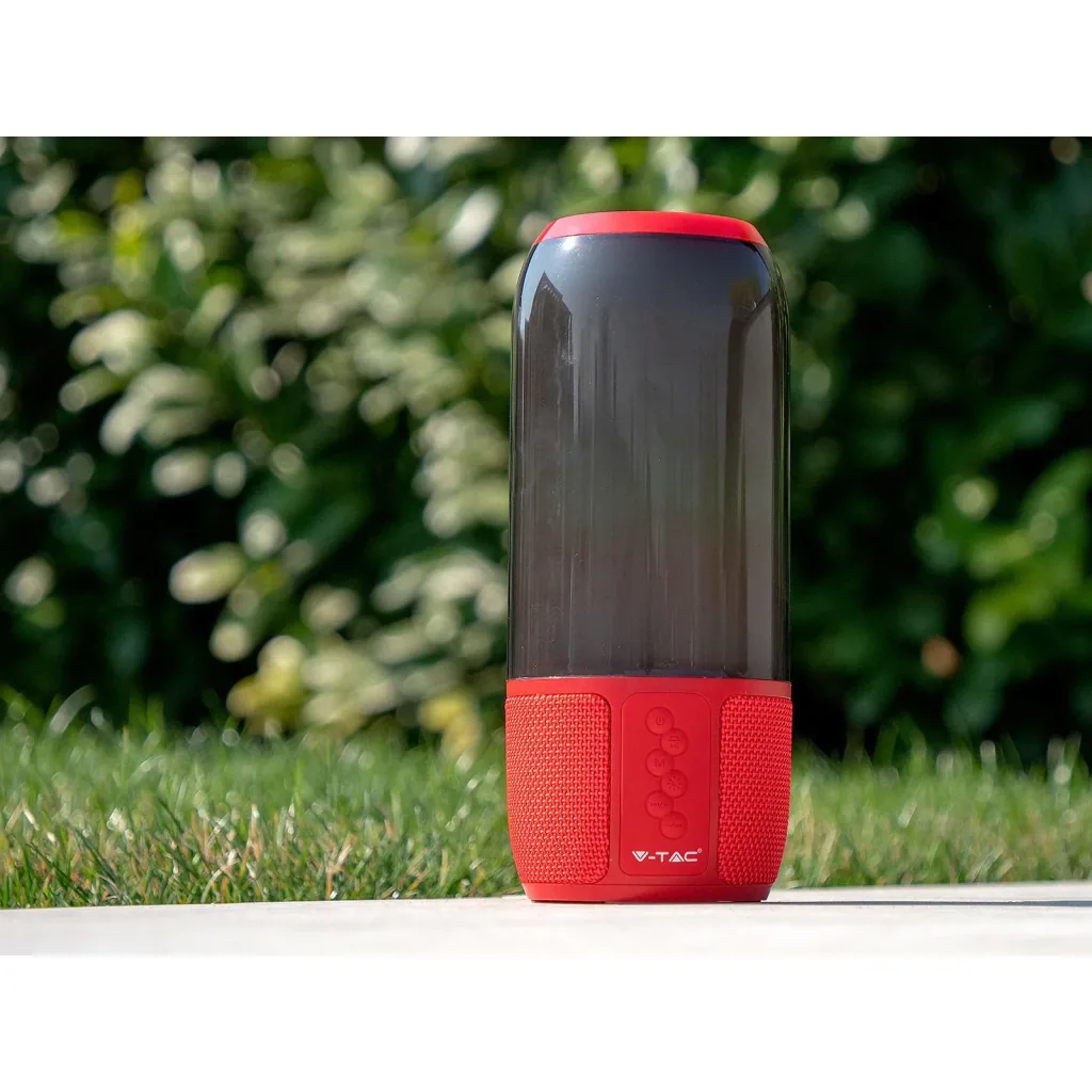 VT-7456 Bluetooth speaker with RGB lighting - 2x 3Watt - red