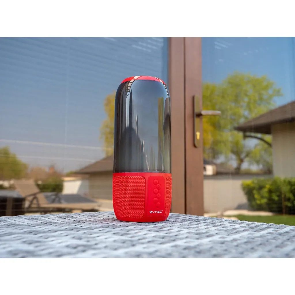 VT-7456 Bluetooth speaker with RGB lighting - 2x 3Watt - red