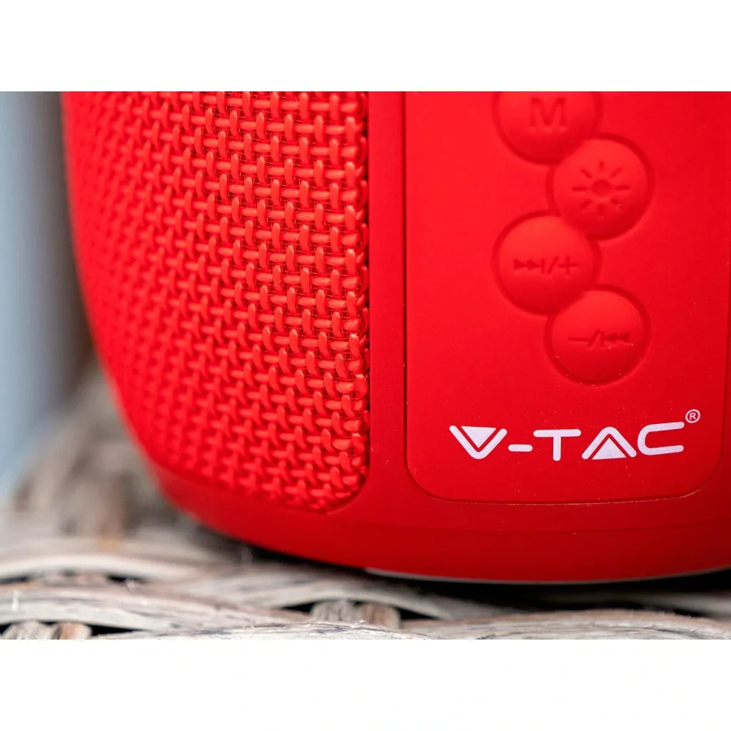 VT-7456 Bluetooth speaker with RGB lighting - 2x 3Watt - red