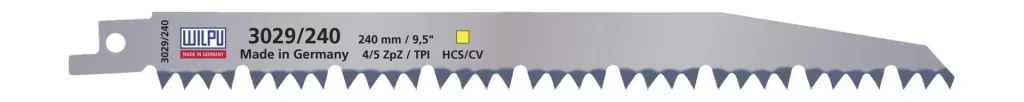 Reciprocating saw blade set 3-piece for wood