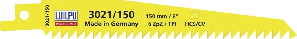 Reciprocating saw blade set 3-piece for wood