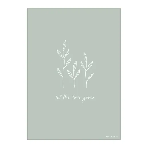 Little Dutch Poster Kamille Oliv "Wild Flowers" on two sides