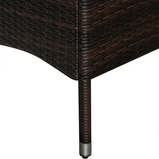 Garden set polyrattan set 17 - stackable Bali brown