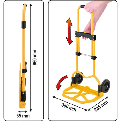VOREL Foldable trolley - load capacity 70 kg - 38 x 23.5 cm