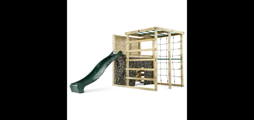 Wooden climbing cube, outdoor climbing cube, children, climbing wall, climbing net, monkey bar, trapeze bar, slide