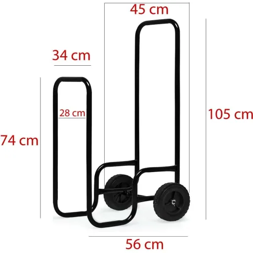 Firewood cart 56x45x105cm