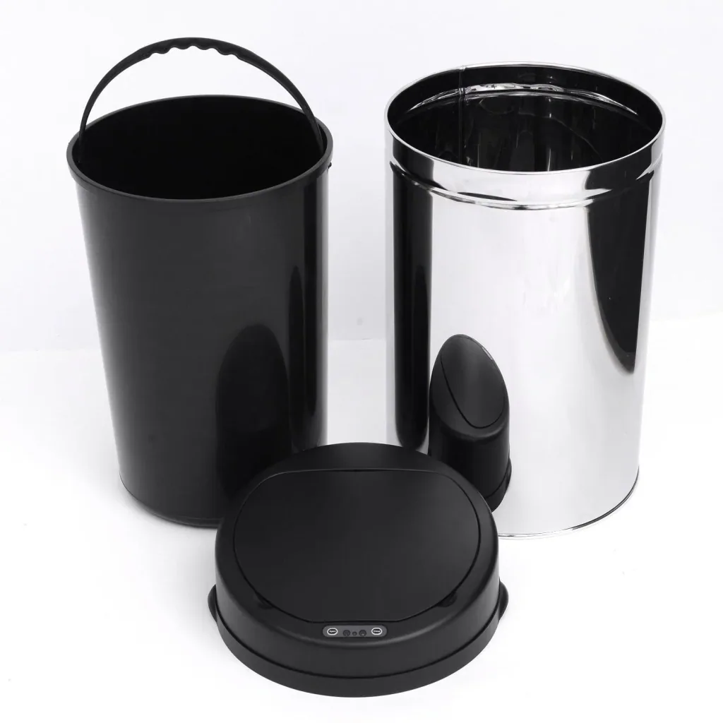 Stainless steel trash can 30L automatic sensor with inner bucket (round)