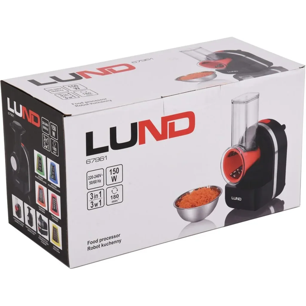 LUND Food Processor/ Meat Grinder/ Juicer 3IN1 - 150W - Anti-Slip Feet