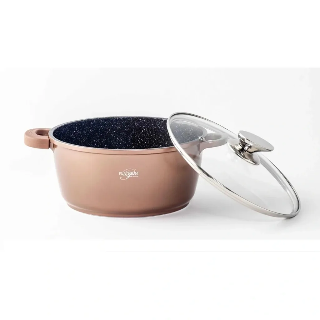 Cooking pot - with lid - 20 cm - copper