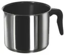 Stainless steel milk pot with non-stick coating and spout, 14 cm