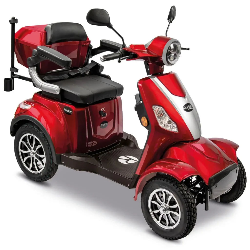 E-Quad 25 V3 Lithium Rot, 1,000 Watt + drink holder