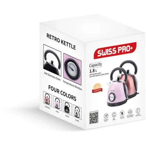 Retro Kettle - 2200W - 1.8L - Pink