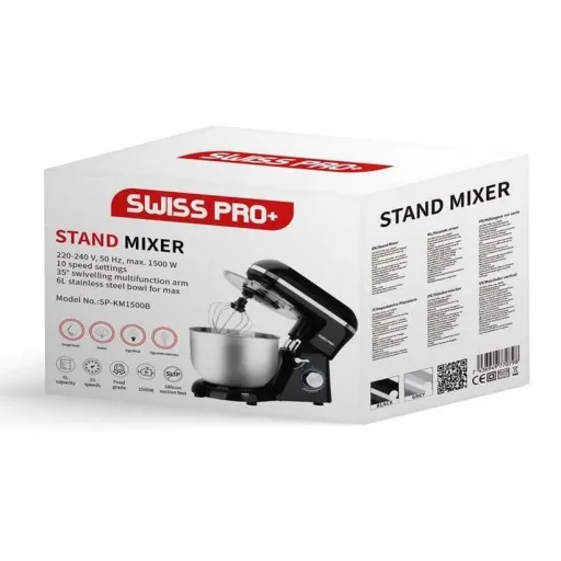 NL Powerful Food Processor - 1500W - 6L - Black