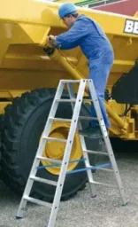 Steps double ladder 2 x 8 steps ladder aluminum
