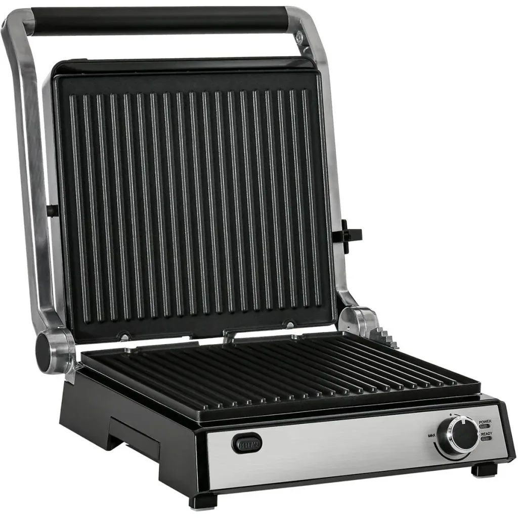 Contact grill - silver/black - 36.6 x 35.7 x 16.2 cm