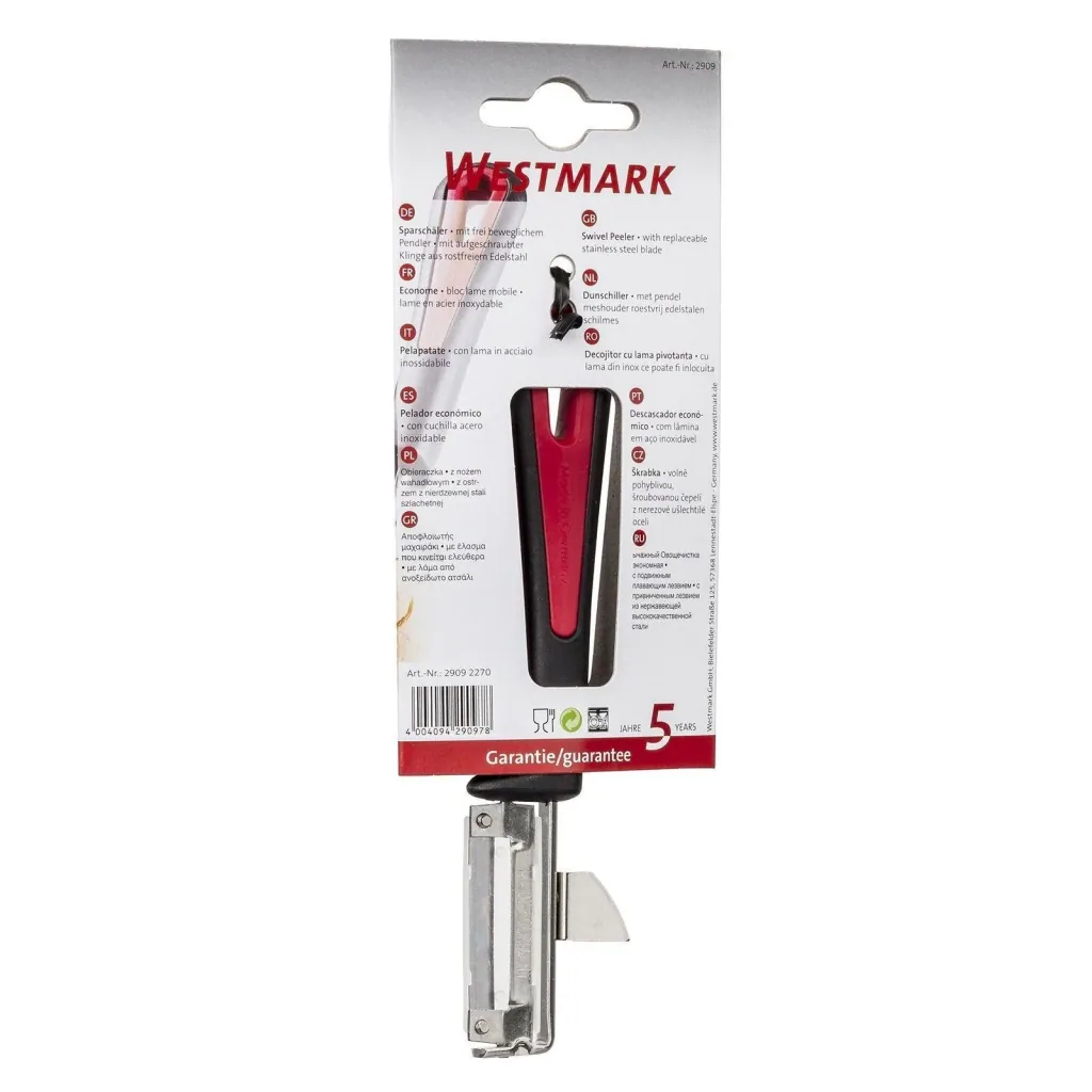 Peeler with cutter “Gallant”, right-handed, stainless steel