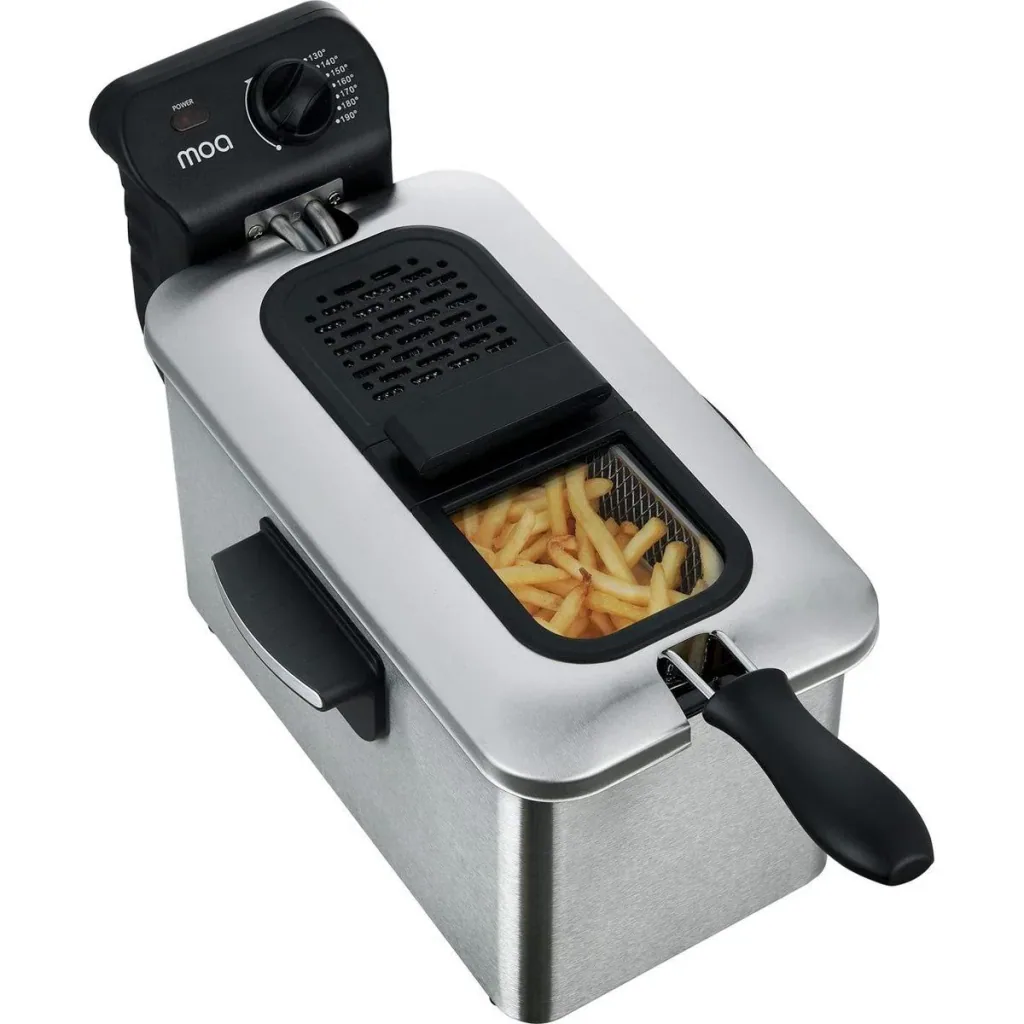 Deep fryer - Deep fryer - 3 liters - 2000 watts - Silver