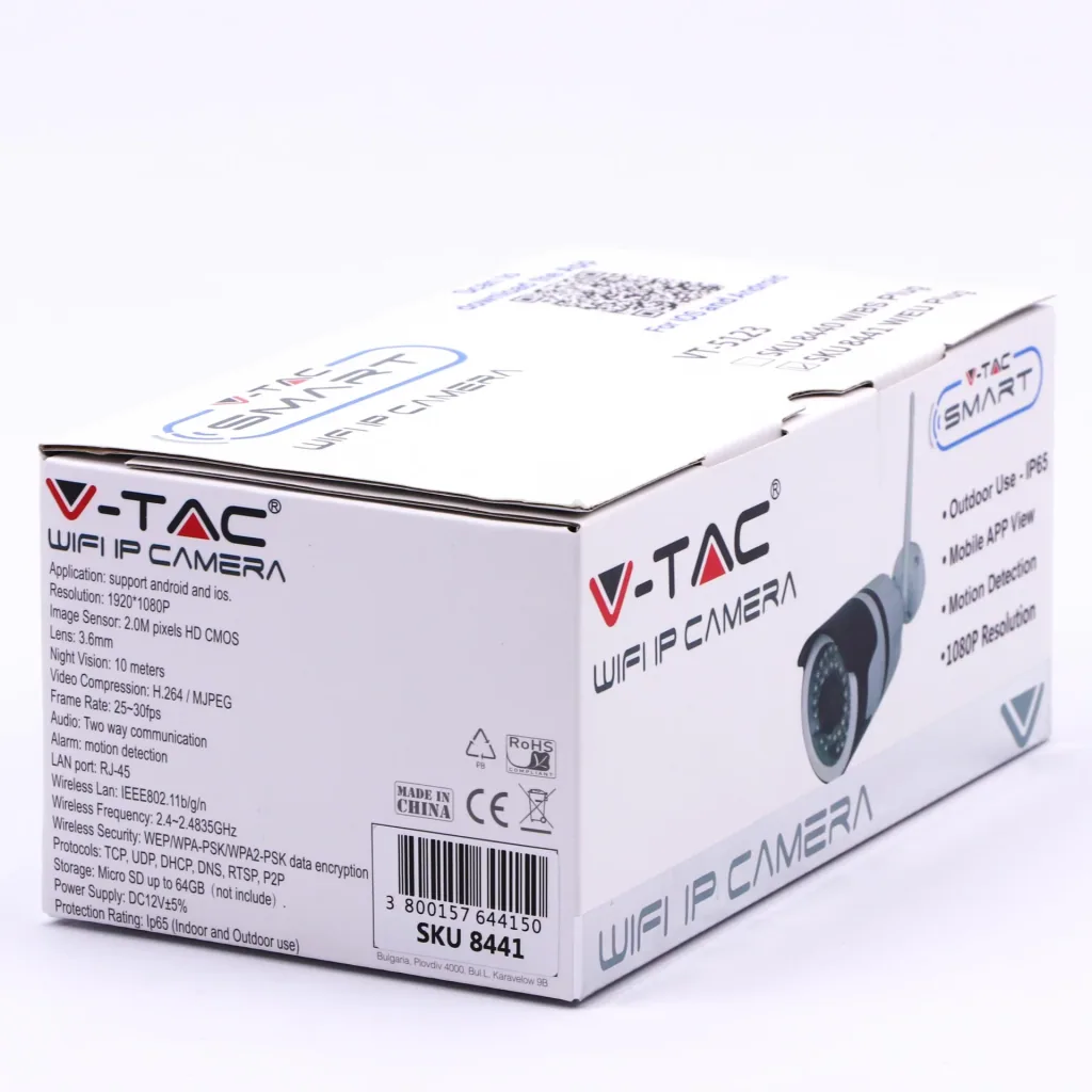 VT-5123 IP Camera - Outdoor - 10M Night Vision - FHD 1080P