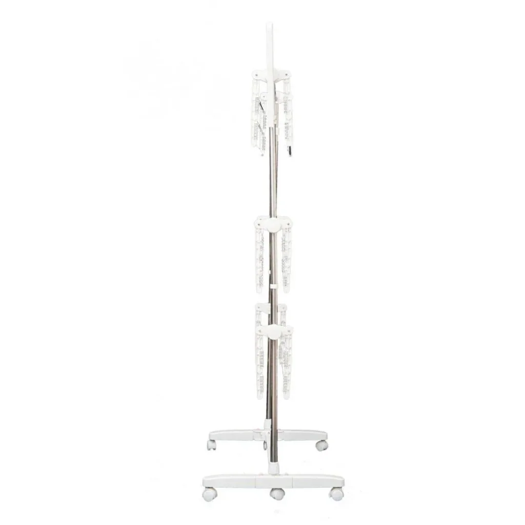 Mobile laundry rack / laundry tower with 3 foldable levels