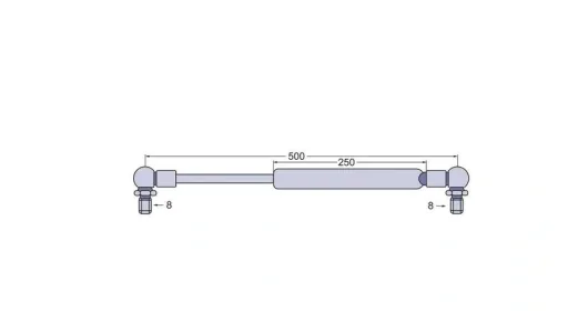 Gas spring Case IH/IHC - door & rear window 1332420C1