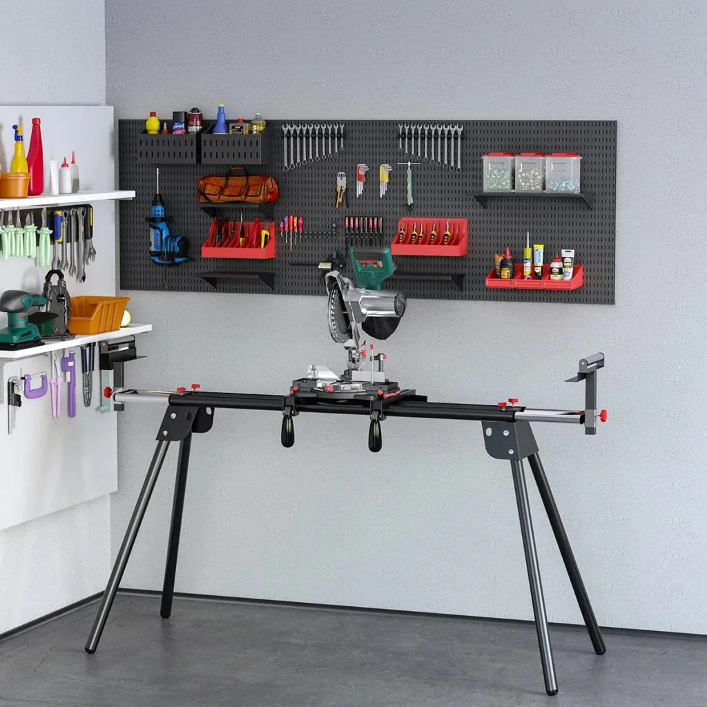 Work table for miter saws