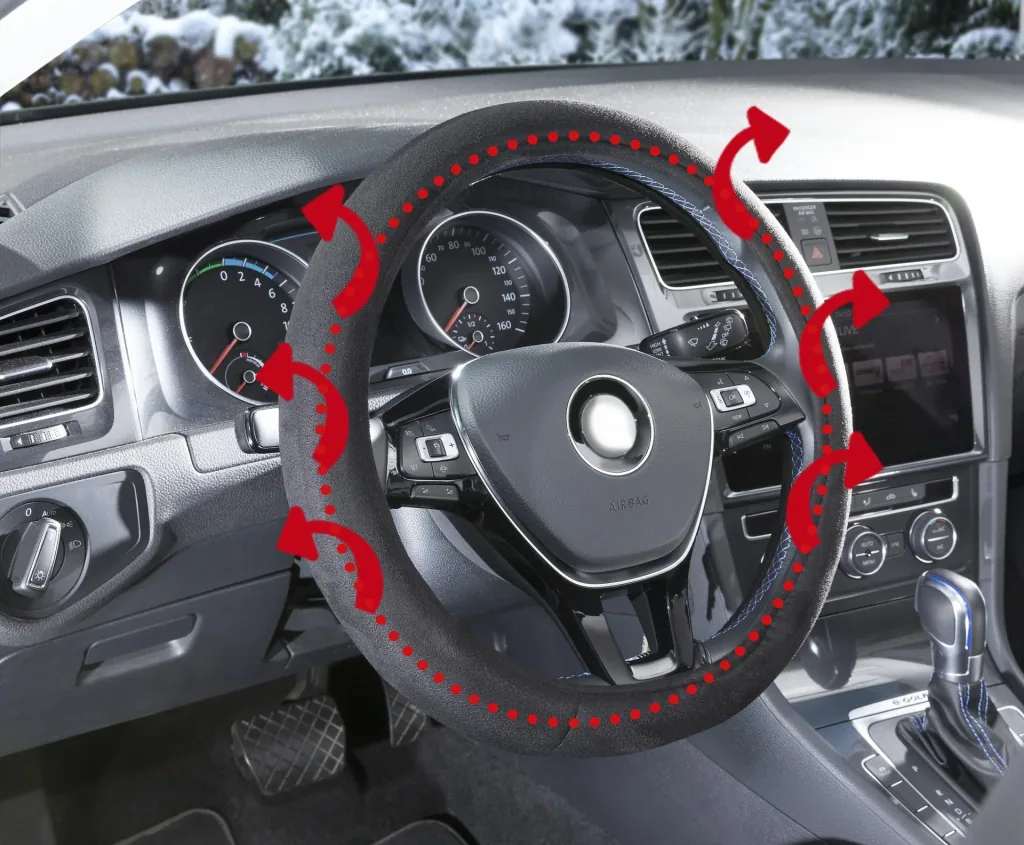 Heated steering wheel cover, 12 volts