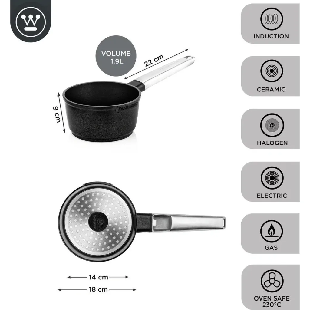 Performance Series Oven Safe Saucepan 18 cm Black