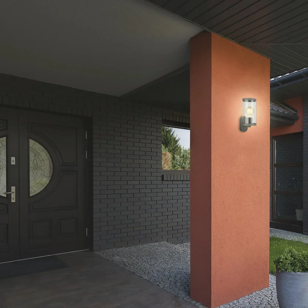 Outdoor light, 1-flame, metal-plastic / black, IP44, E27 socket