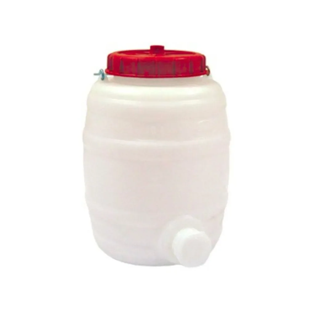 Drink keg round + lid + tap 15 l