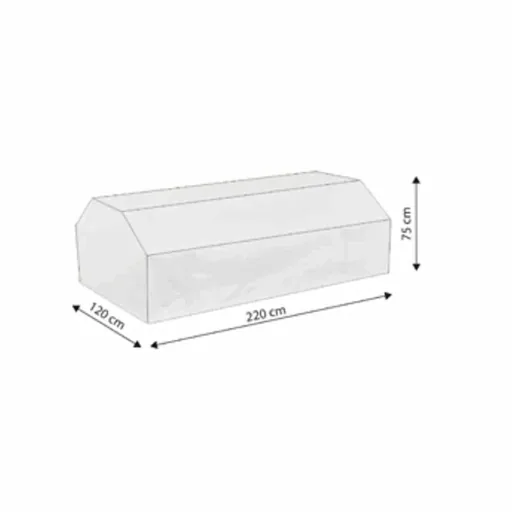 Transparent Beer Garden Furniture Cover - 220x120x75cm, Picnic Table Cover