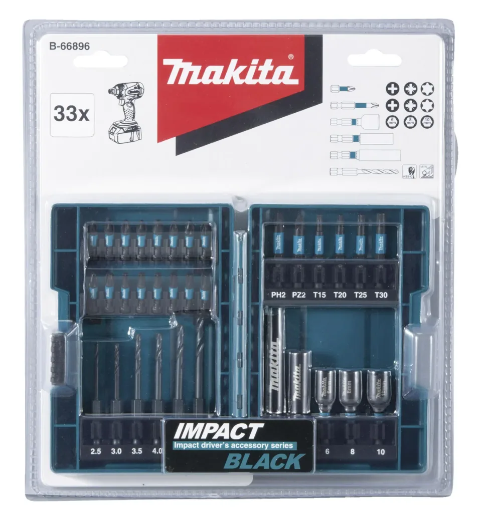 Impact Black drill bit set 33 pieces