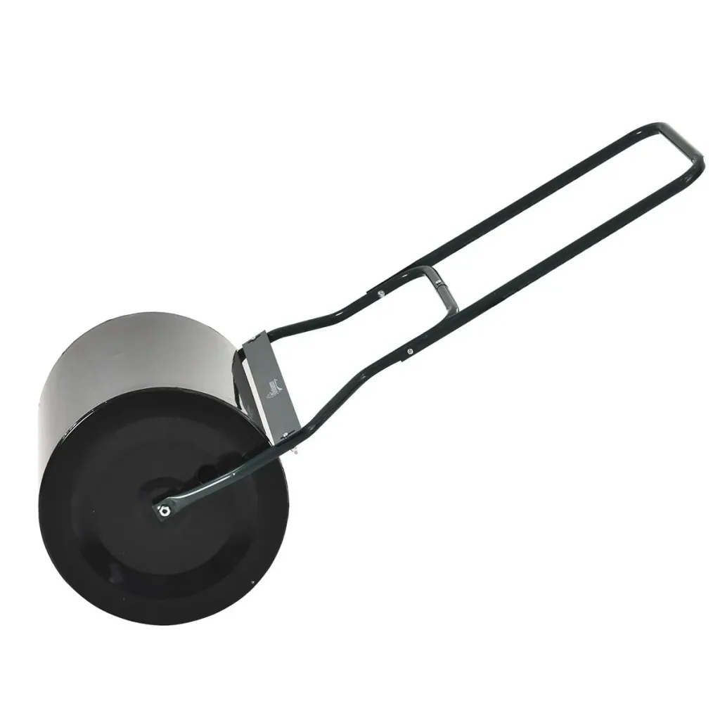 Lawn roller with U-handle black/green