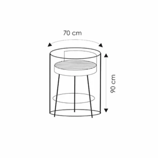 Round Grill Cover, Transparent BBQ Cover 70x90cm