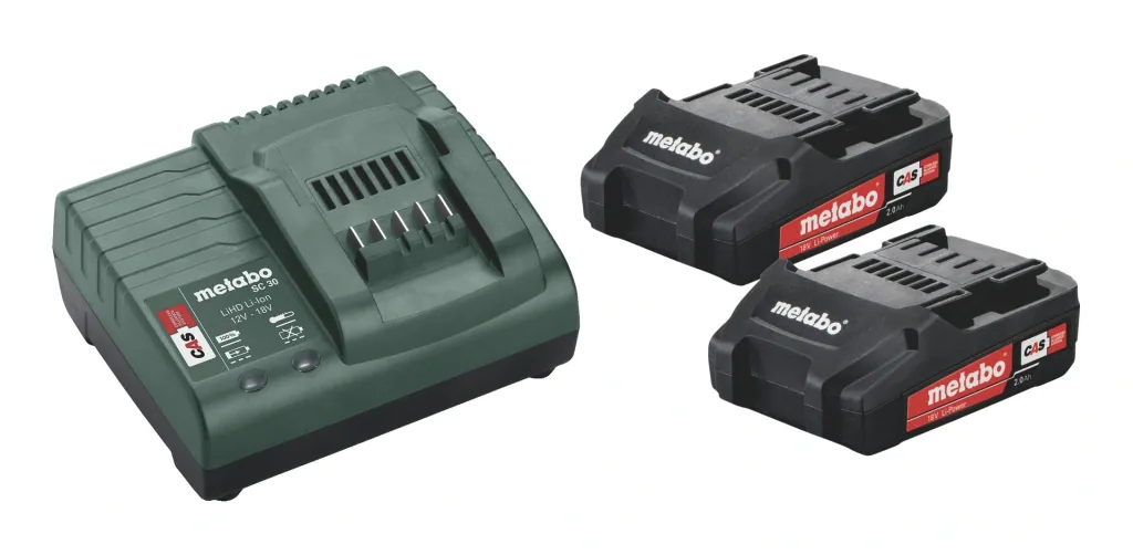 Basic set 2 x Li-Ion 2.0 Ah 18 V, charger SC 30