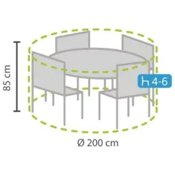 Outer film for round garden set - Ø 200 cm