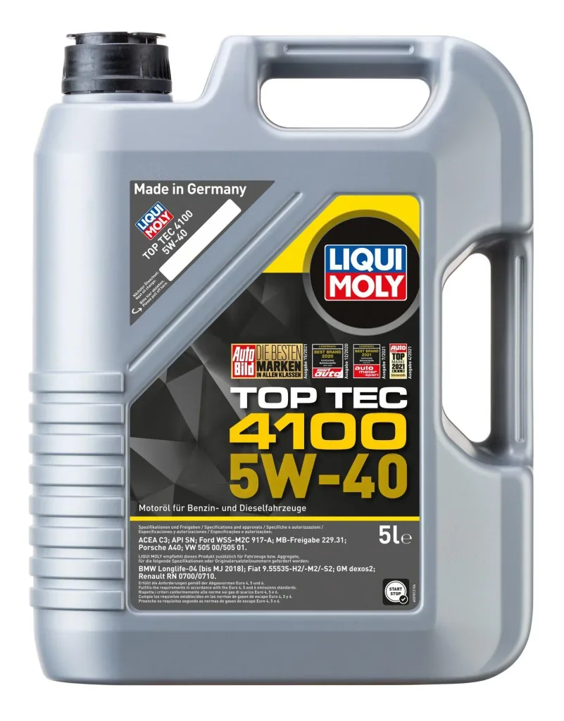 Low-friction engine oil Top Tec 4100 5W-40, 5 liters