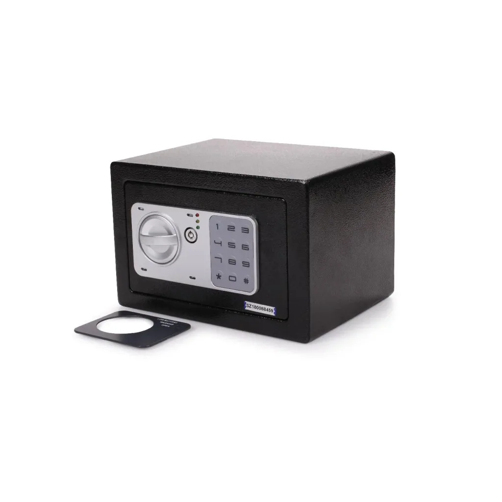 Safe with electronic combination lock and 3 LED displays