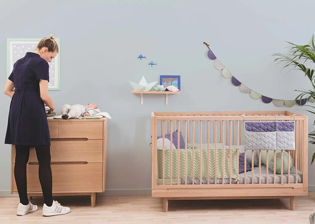 Nobodinoz baby bed "Pure" oak 70 x 140