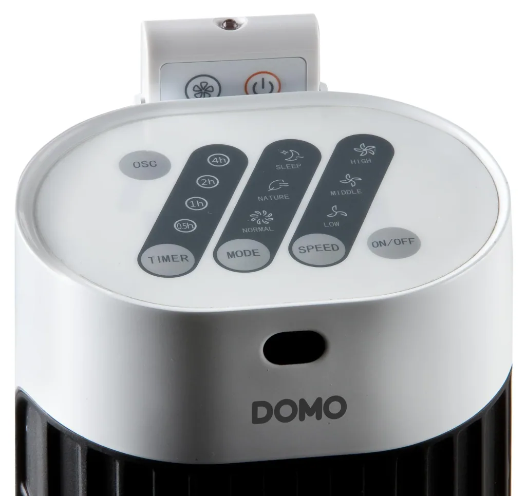 Column fan with remote control and LED display - 77cm