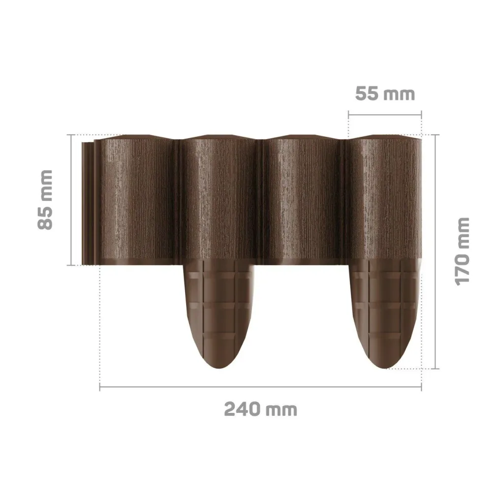 Garden palisade 2.4 m ECO brown