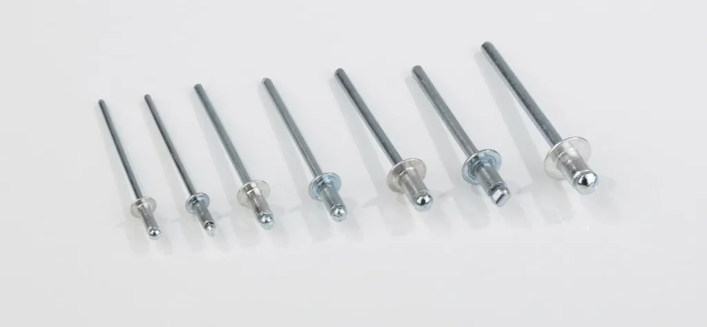 Rivet assortment, 1000 pieces, in various sizes, aluminum and steel rivets