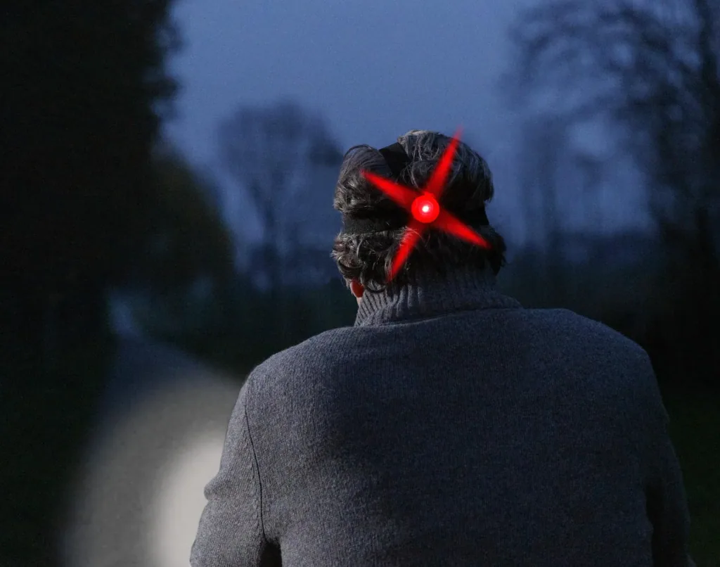 Headlamp with COB LED and rear light