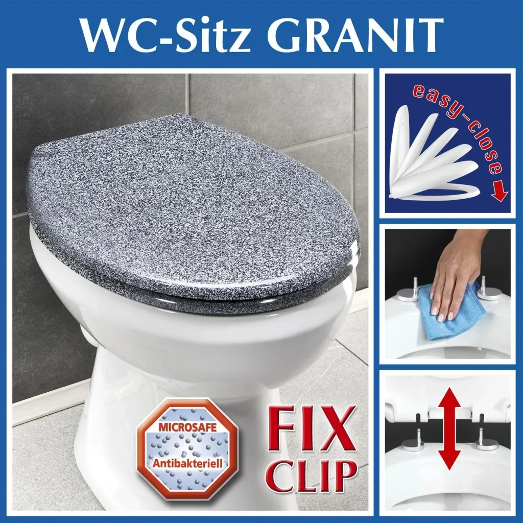 Toilet seat OTTANA granite-colored