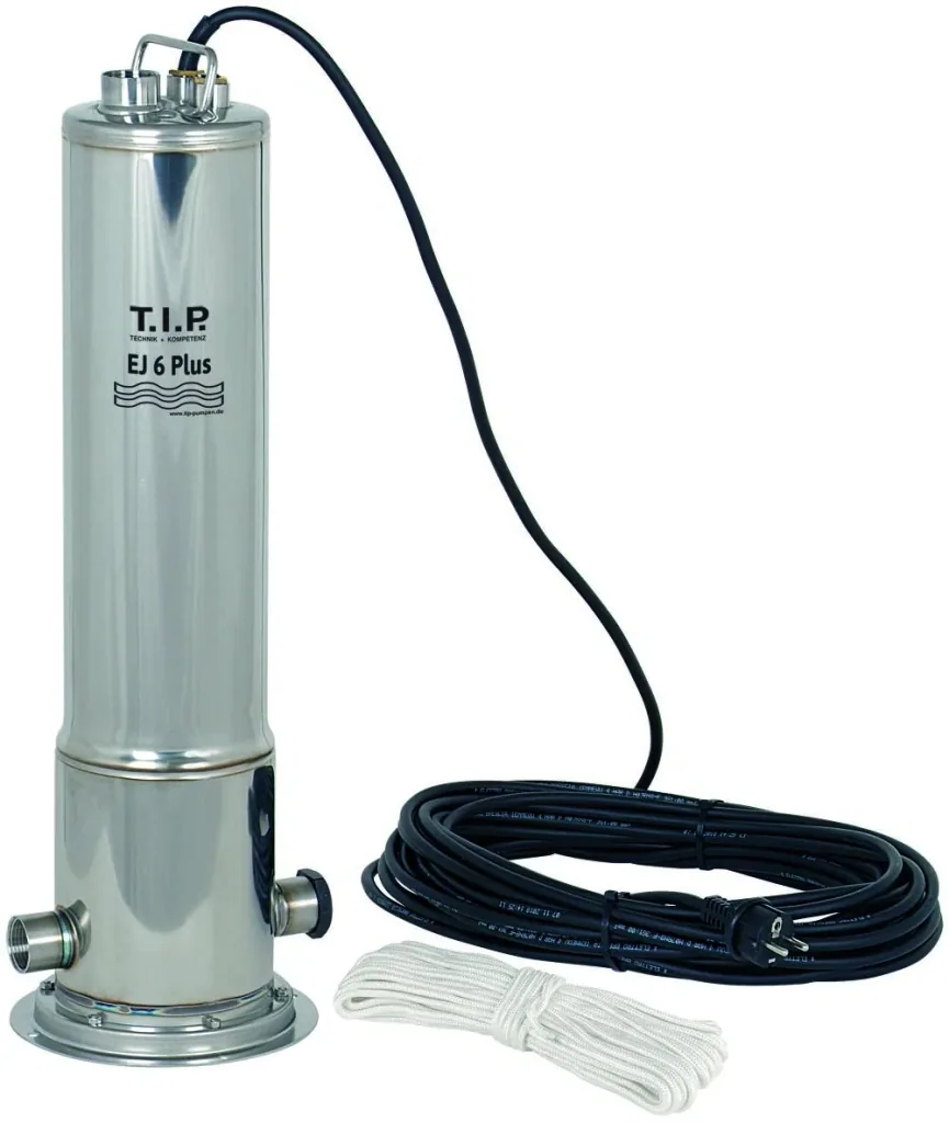 Cistern submersible pressure pump stainless steel EJ 6 Plus, up to 6,300 l/h flow rate