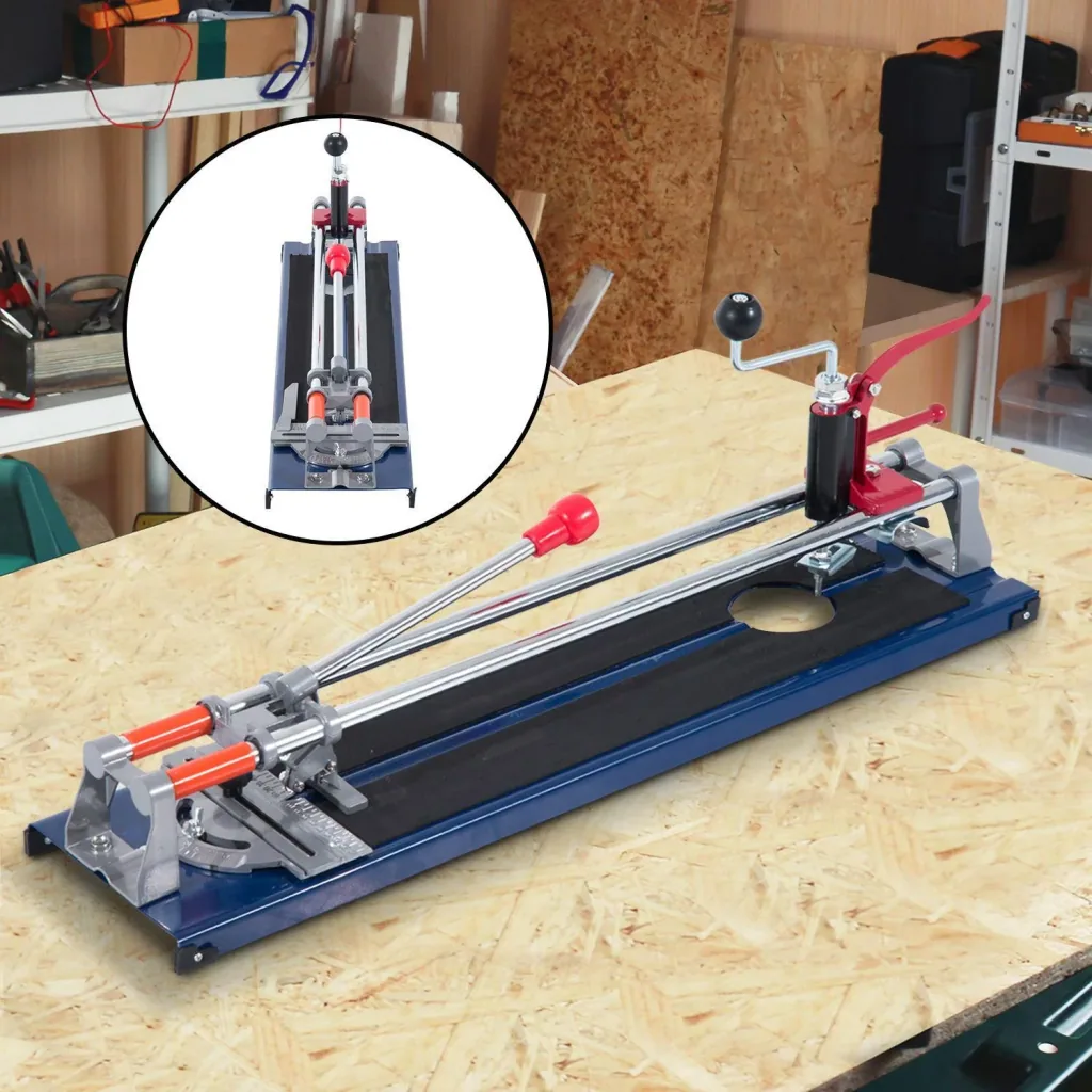 3-in-1 tile cutter with hole drilling device, cutting length 600mm