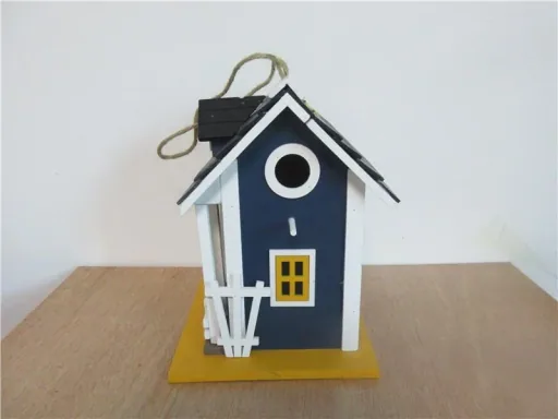 Tit nesting box "Sepp" blue/white