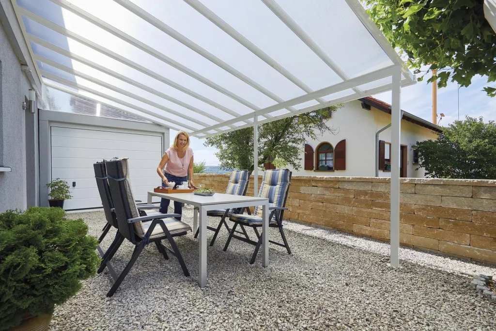 Patio roof kit, color white, 5460 x 4060 mm