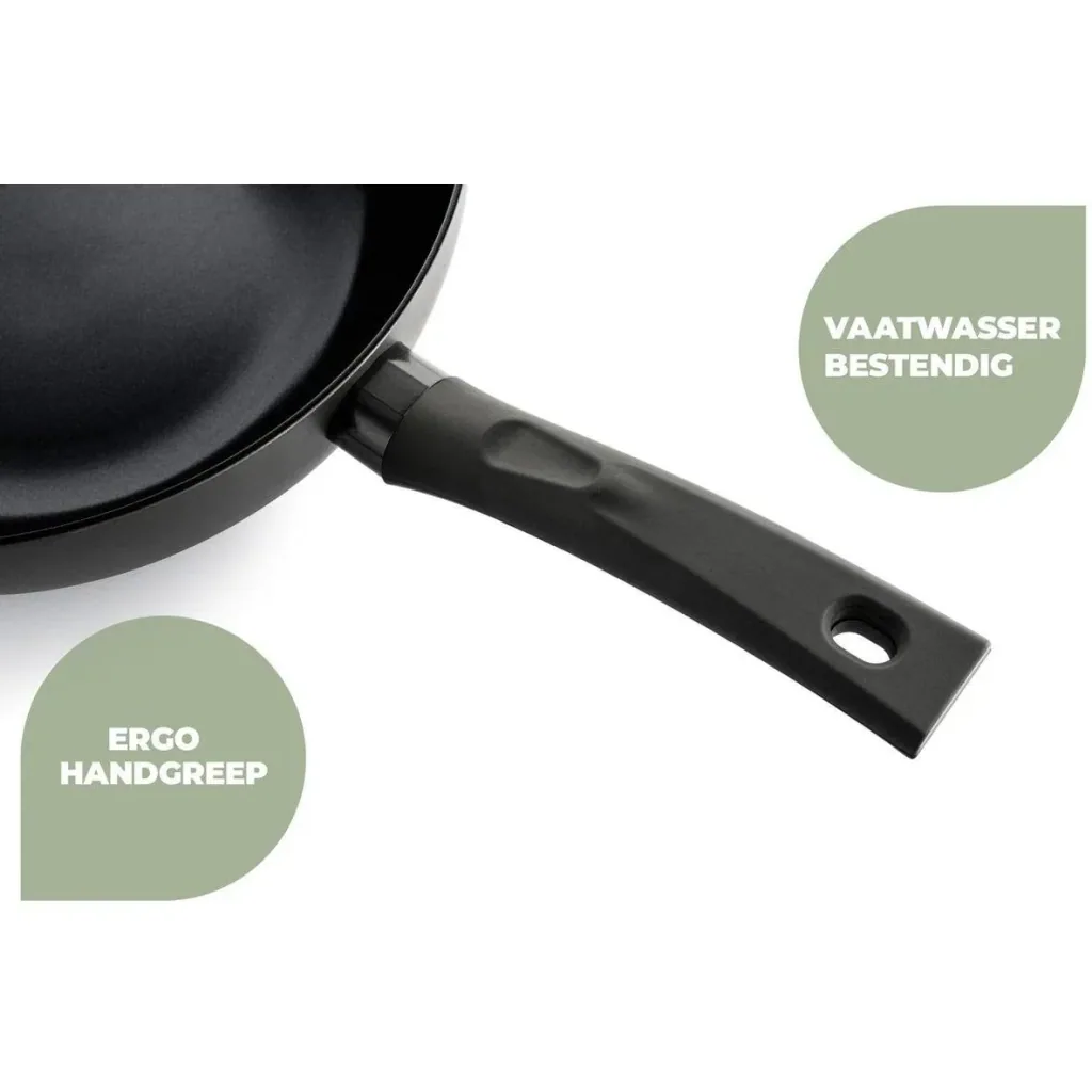 Cooking pot with lid - 18 cm - Black