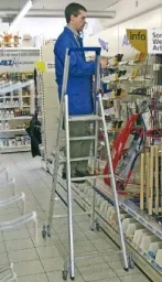 Stepladder aluminum 7 steps ladder mobile